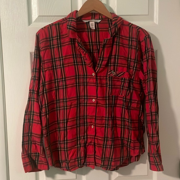Victoria’s Secret women’s flannel PJ TOP - Picture 1 of 5